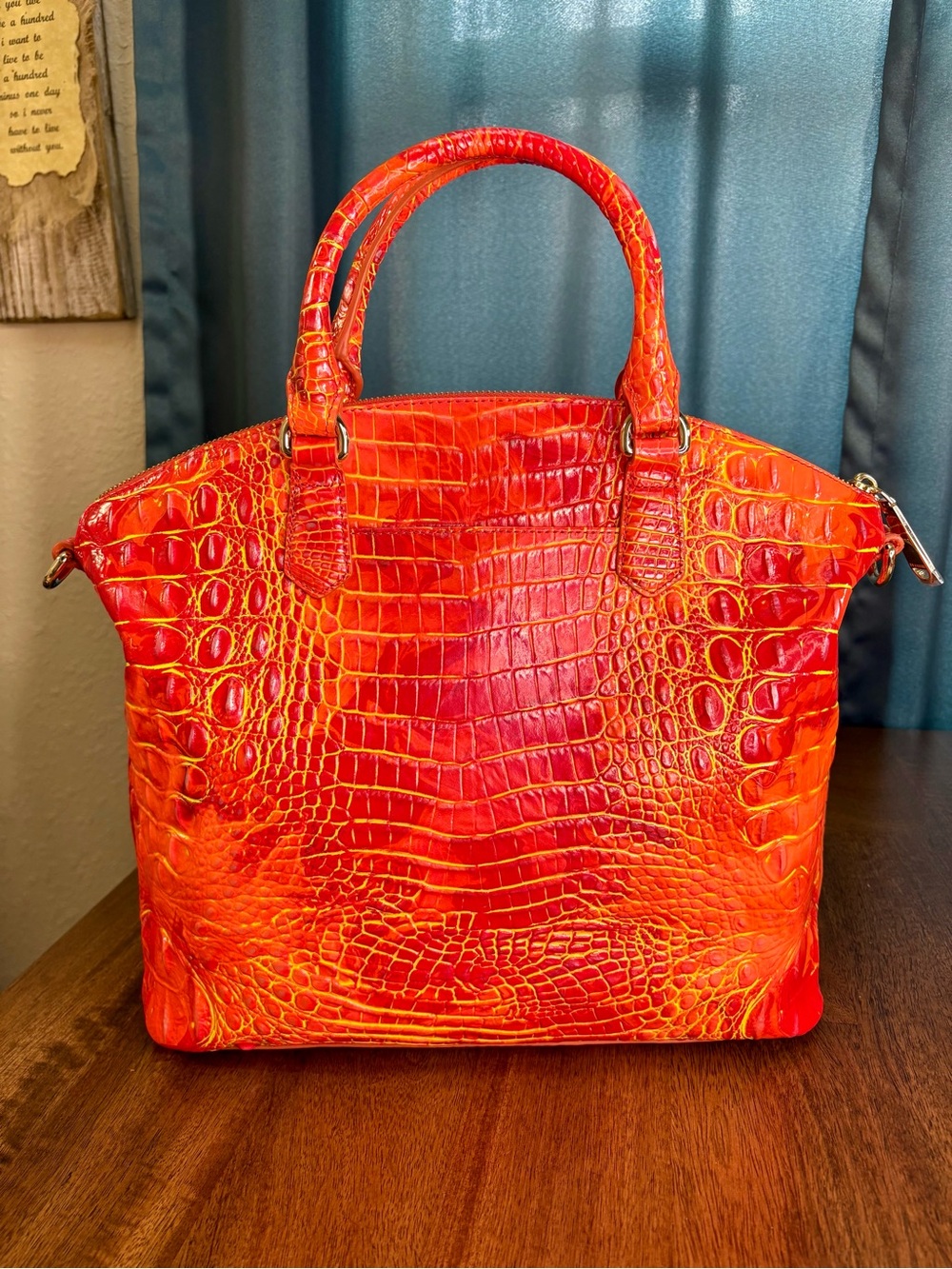 **SOLD**Brahmin EUC Lrg Duxbury - Spicy Orange - FRONT EYE - Like New - Picture 3 of 16